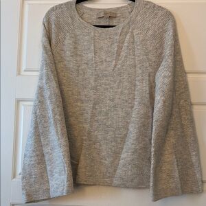 LOFT Light Gray Textured Sweater